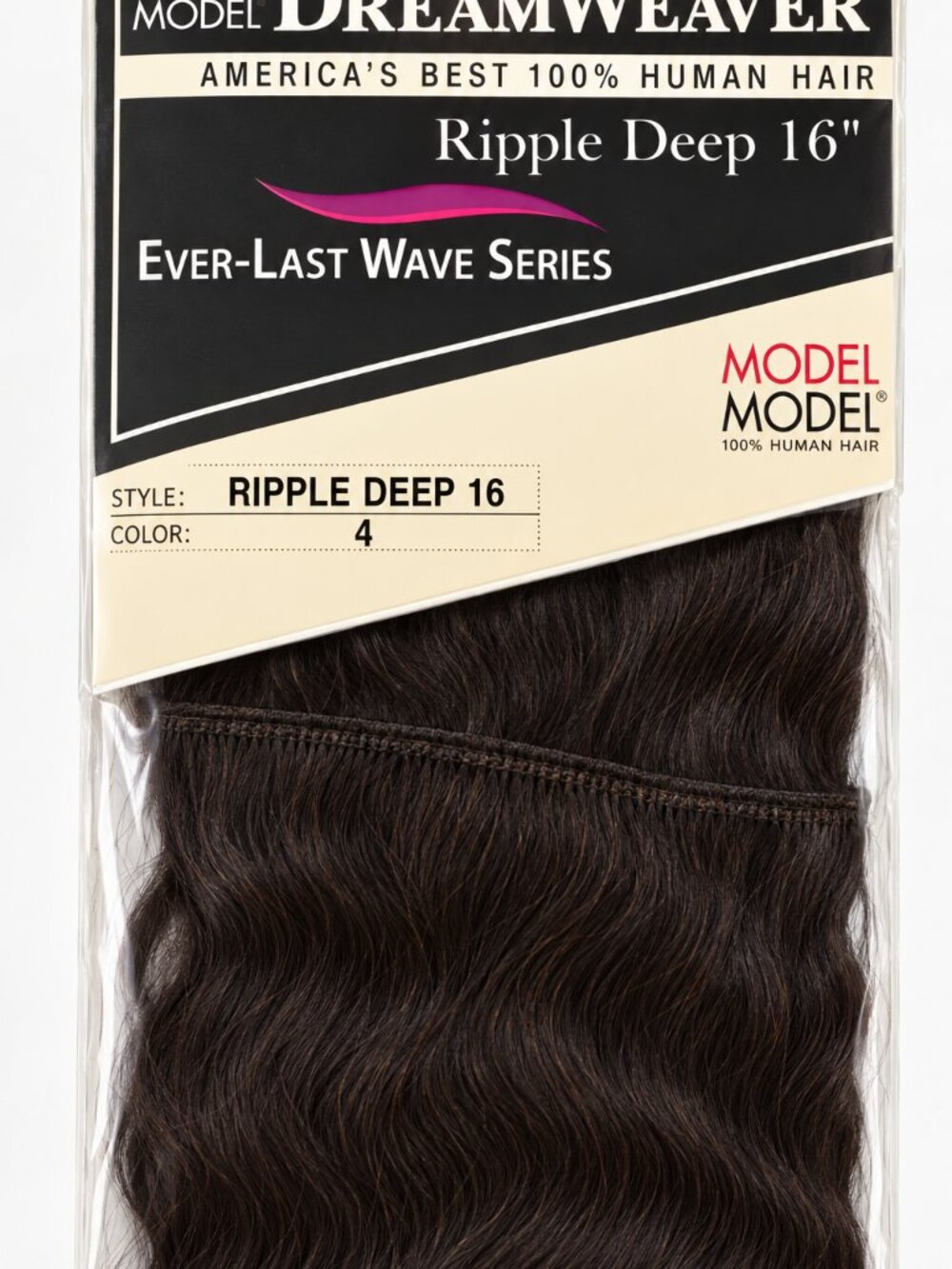 DreamWeaver Ripple Deep 16” Human Hair Weave Color 4 Vintage NOS